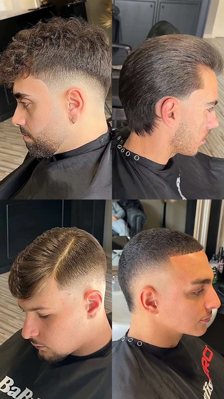Taglio sfumato con barba definita